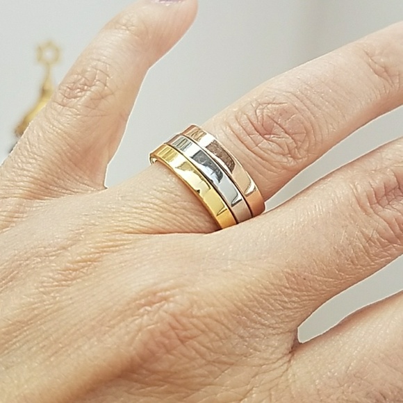 3pcs plain Wedding Bands Stainless steel size 7 - Picture 2 of 8